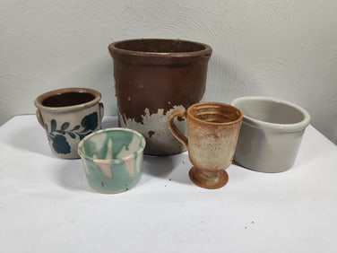 One Gallon Crock & Other Pottery