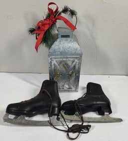 Christmas Lantern & Ice Skates