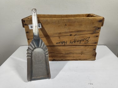 Wooden Crate & American Revolution Bicentennial Shovel