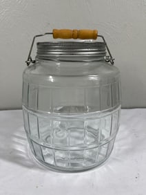 Glass Handled Pickle Jar