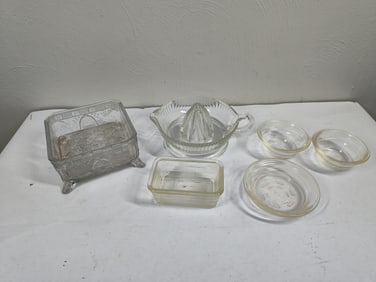 Glass Juicer & Dishes