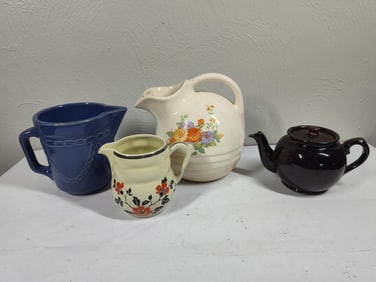 Vintage Pottery Pitchers & Teapots
