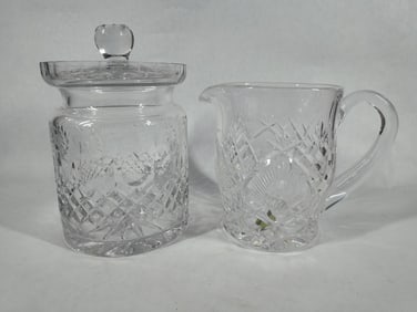 Leaded Crystal Waterbury Pitcher & Biscuit Jar
