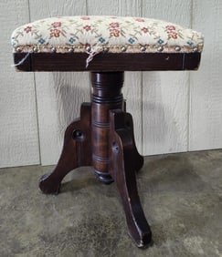 Eastlake Upholstered Piano Stool