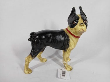 Cast Iron Boston Terrier Coin Bank
