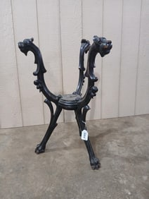 French Nouveau Wooden Dragon Face Stand