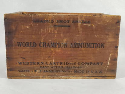 Super  X Western Ammo Box: Stenciling to sides. 15x9x9