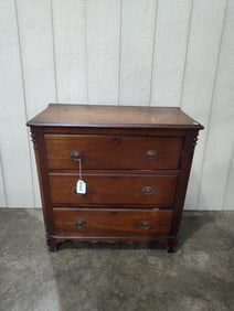 Walnut 3 Drawer Chest