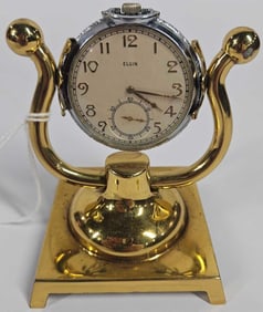 Elgin Pocket Watch & Stand
