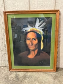 Sue Mollenkopf Native American Chalk Drawing