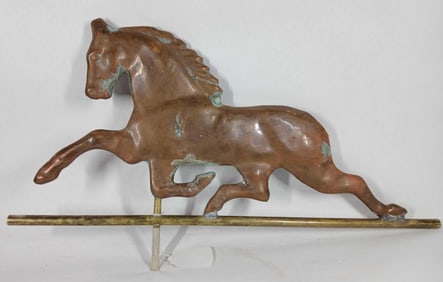 Copper Horse Weathervane Topper