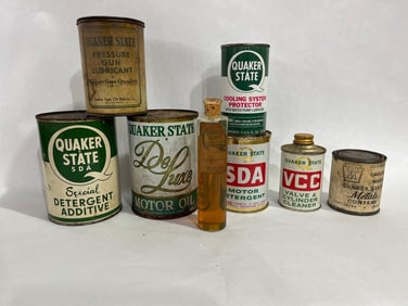 Quaker State Motor Oil Fluid Cans