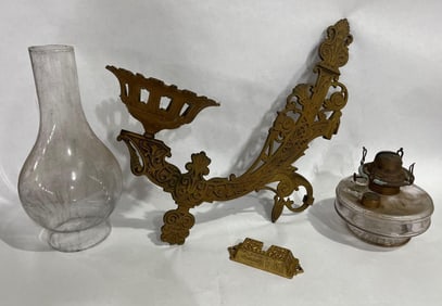 Excellent Ornate Oil Lamp Wall Bracket