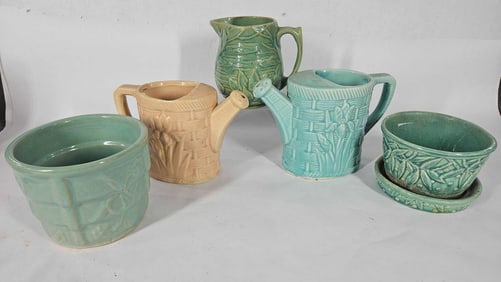 McCoy & Shawnee Glassed Planters & Pitchers