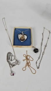 Reed & Barton Sterling Silver Necklace and others: Reed and barton in original box.