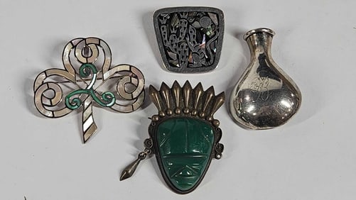 Foreign Sterling Brooches
