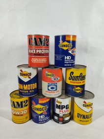 9-Sunoco One Quart Cans