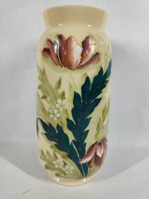 Bristol Glass Hand Painted Vase