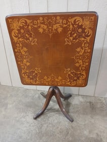 Inlaid Tilt Top Table