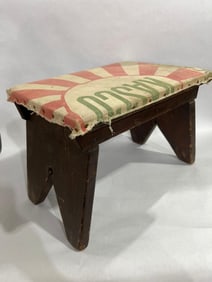 Primitive Feed Sack Stool