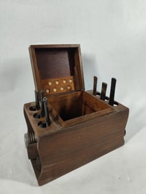 Early Humidor, Pipe, Stand & Various Tobacco Pipes