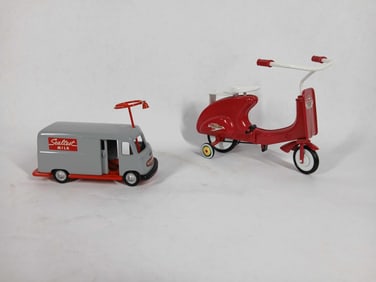 Mini Ride On Milk Truck & Scooter