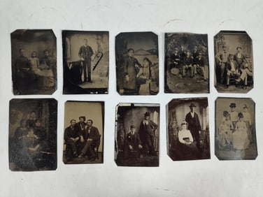 Gentlemen & Group Shots Tintype Photographs