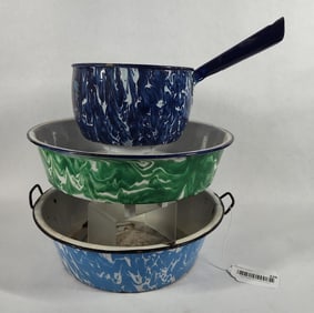 Colorful Enamelware Pots