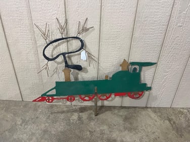 Hand Make Train Engine Weathervane Topper