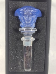 Versace Medusa Cobalt Blue Crystal Bottle Stopper