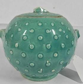 McCoy Aqua Hobnail Cookie Jar