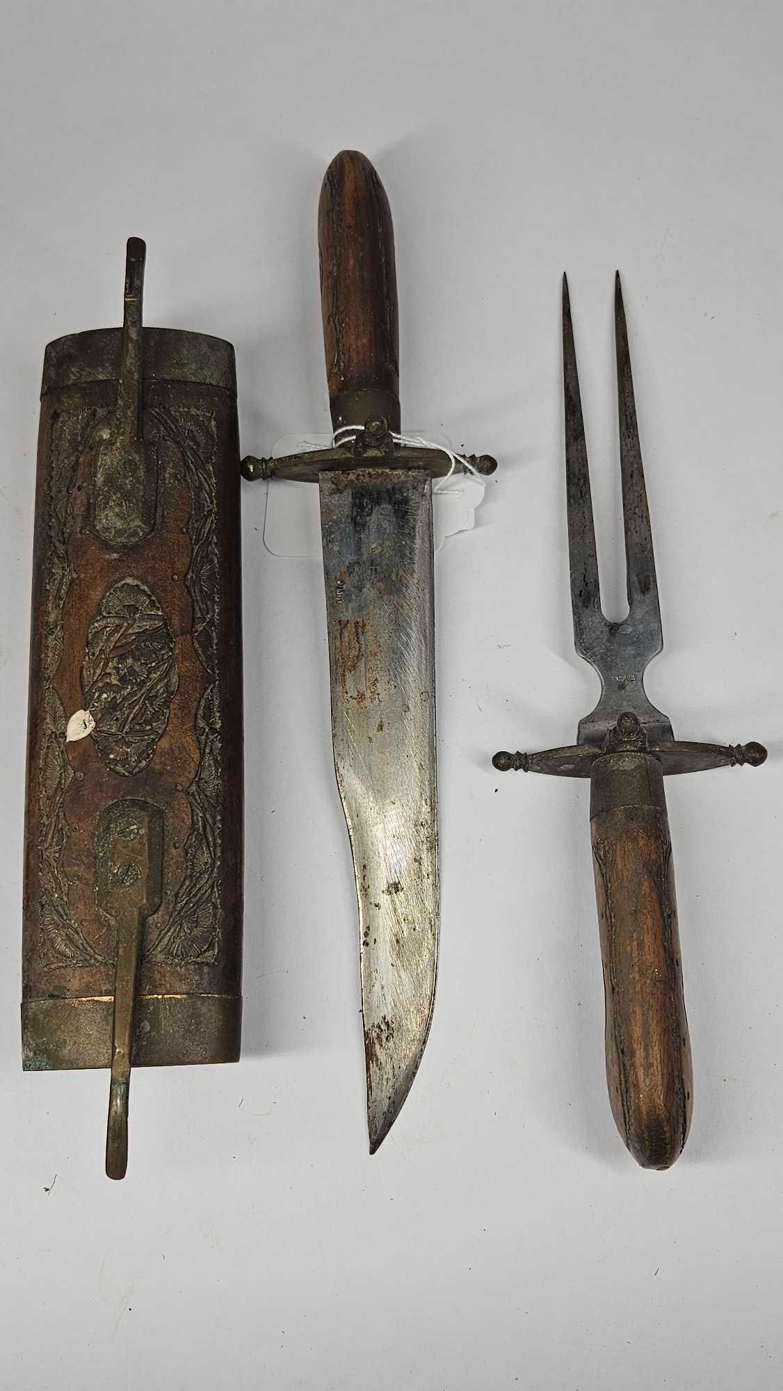 Double Ended Knife & Fork Carved Set (1 of 9)