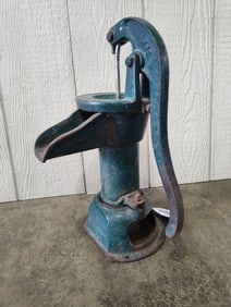 Green Painted Pitcher Pump