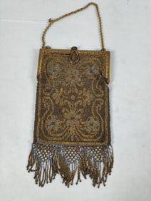 1900s French Art Nouveau Mesh Handbag