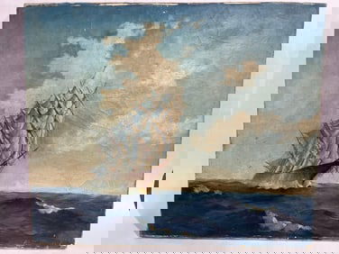 OIl on Canvas Clipper Ship Painting
