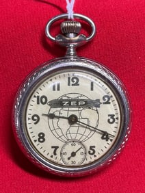 Westclox Zep Trail Blazers Zeppelin Pocket Watch