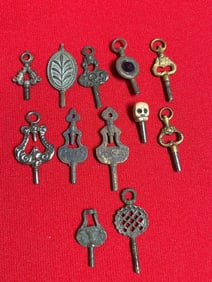 12 Pocket Watch Keys