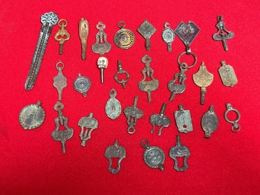 Various Pocket Watch Keys