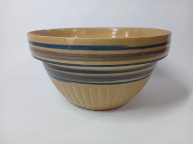 Yellow Ware striped bowl
