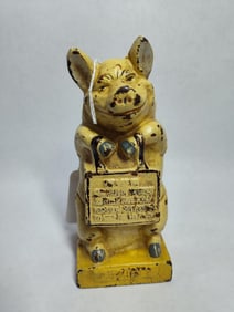 1930's Hubley Wise Pig cast iron bank