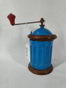 Blue enamel Danish coffee grinder