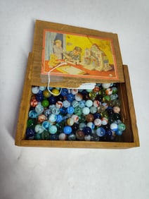 Childs dovetail game box inc. marbles