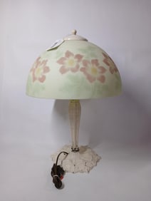 Passion Flower Decorated Parlor Lamp