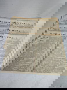 1865 New York Herald Newspaper: Articles covering everyday life, military, and important articles of the times.