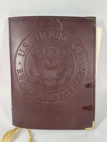 Presidential Inaugural ephemera invitations, autographed photos and more in US House of Rep. binder