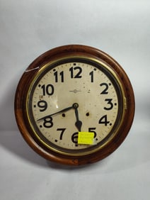 Sessions wood housing wall hanging gallery clock