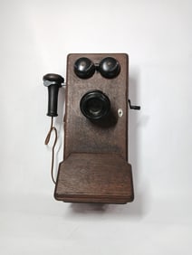 Western Electric Oak Wall Phone