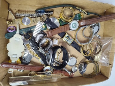 Assorted lot of wrist watches, bands, parts and more
