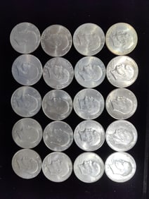 Lot of 20 Ike Dollars