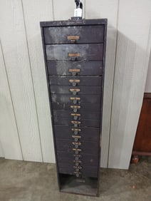Watch Makers Cabinet Loaded with Parts